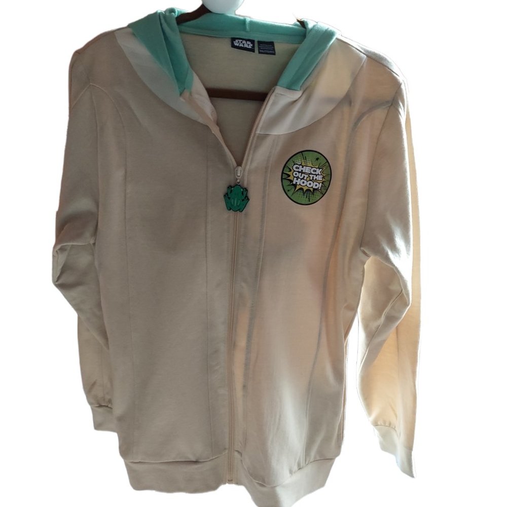 Disney Star Wars The Mandalorian Baby Yoda Zip Up Hoodie Kids Size XXL